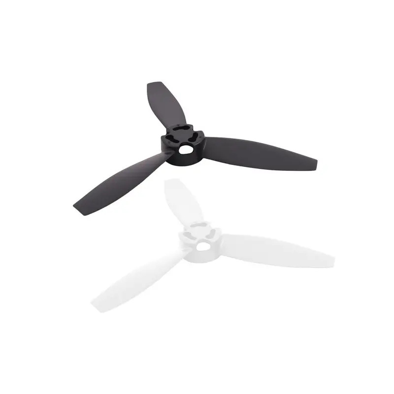 Hélice de rechange blanche pour drone Parrot Bebop 2, vue de profil avec les pales inclinées.