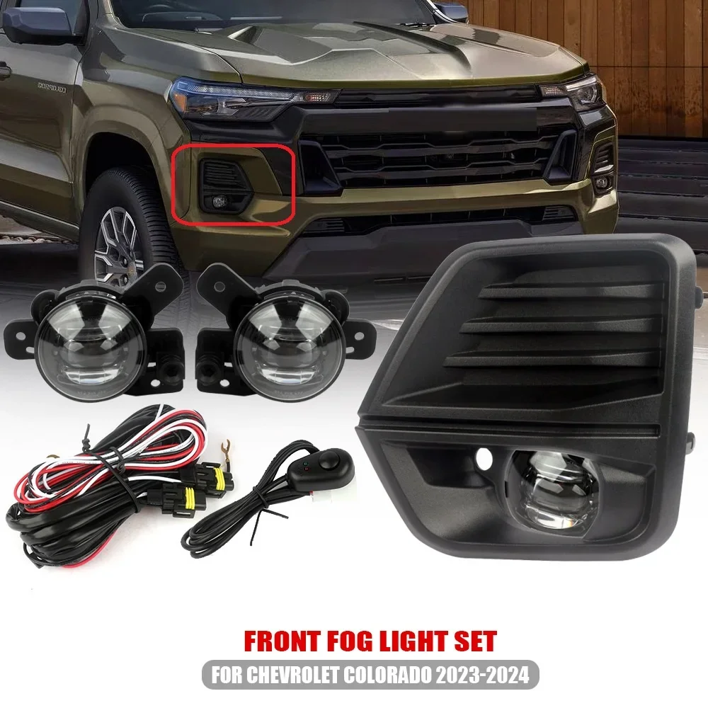 

1 Set Front Bumper Foglight Fog Lights Day Light for Chevrolet Colorado 2023 2024