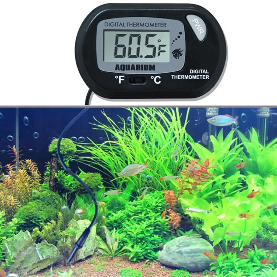 Digitales Touchscreen Aquariumthermometer Mit Alarm - Hygienisch Aufklebend Für Glas