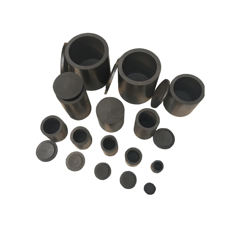 Carbon Melting graphite Crucible with Lid For Melting Gold Silver 1 set