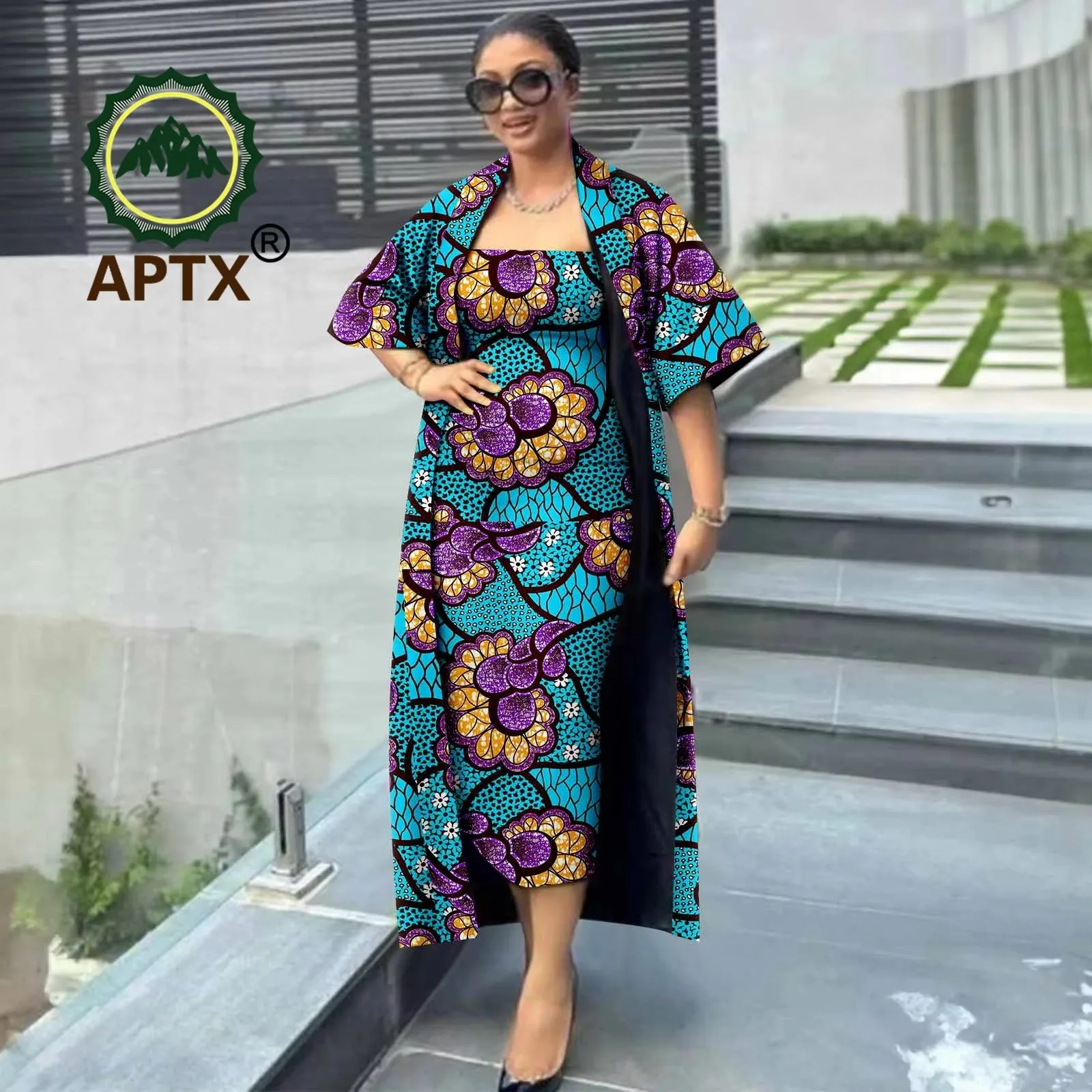 African Outfits for Women Ankara Print Long Short Sleeve Jacket