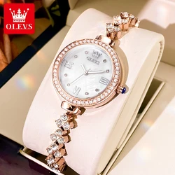 Elegant Women's Fashion Quartz Wristwatch with Waterproof Luminous Dial and Diamond Bezel - Yes (Rose)