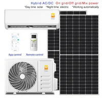 Cooling and Heating 9000-18000btu R32 Applicable Area 12-18m2 ACDC Hybrid Wall Split Solar Air Conditioner for Home Hotel 1
