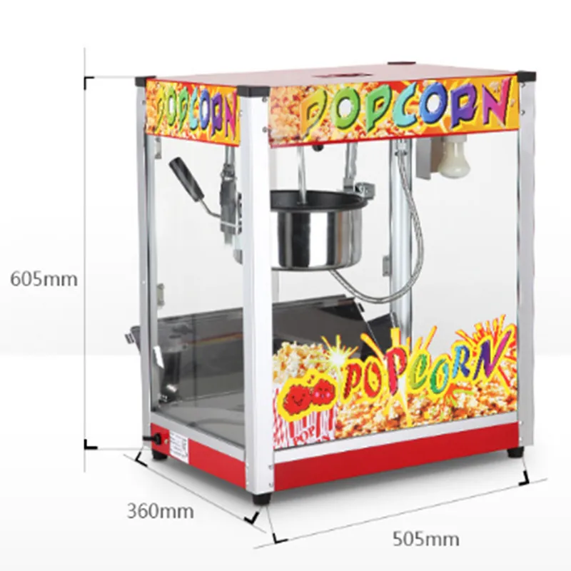 

Commercial Flat Top Corn Popper Ball Popcorn Machine Maker Movie Theater KTV