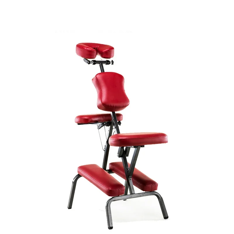 Pro-Skin PU Leather Folding Massage Chair, Adjustable Head Pillow, Portable for Tattoo Scraping, Beauty Treatments 3