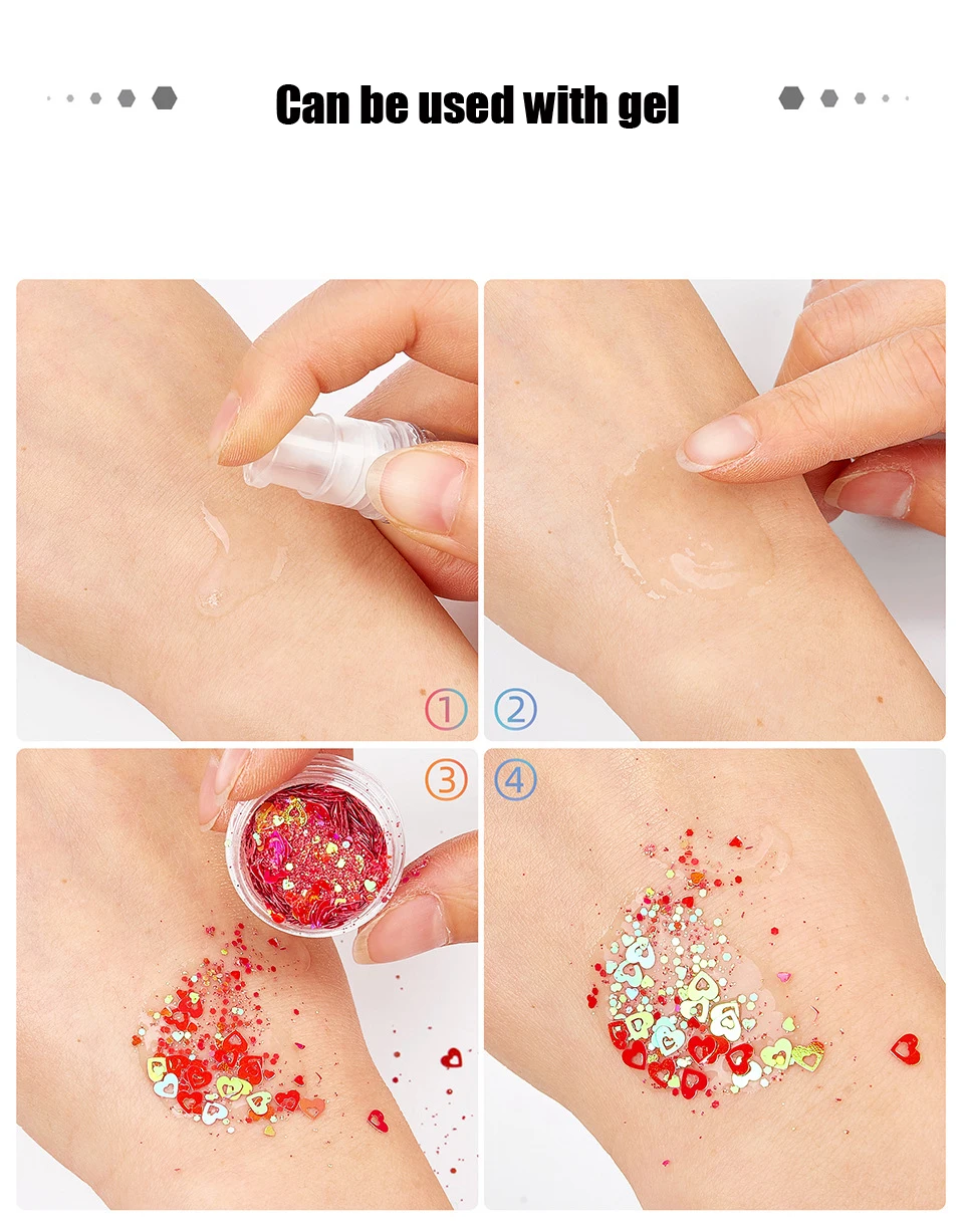 7 Towers Shiny UV Pastel Nail Art sequins Body Face Chunky Glitter Kit For Eye Makeup 6