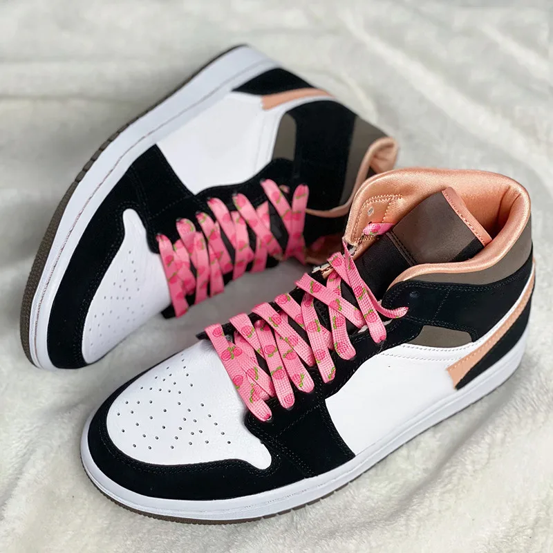 Flat Macaron Cute Printing Shoelaces for Sneakers Pattern Print Fruit Shoelace Strawberry Grape Peach Orange Banana Shoe Laces