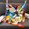 Fashion Print Silk Hairbands Scarf Women 2024 Spring New Elagant Floral Bandana Neck Kerchief Head Bands Foulard Female Scarfs 2