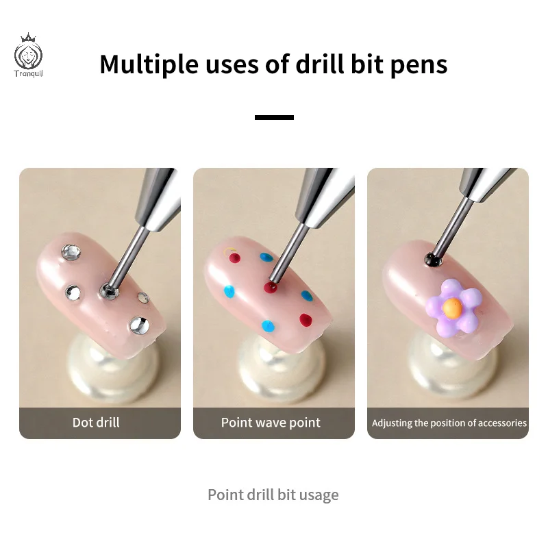 1Pc Crystal Double Head Point Drill Pen Gem Rhinestone Picker Wax Pencil 2Ways Use Sticking Picking Dotting Jewelry Tools 6