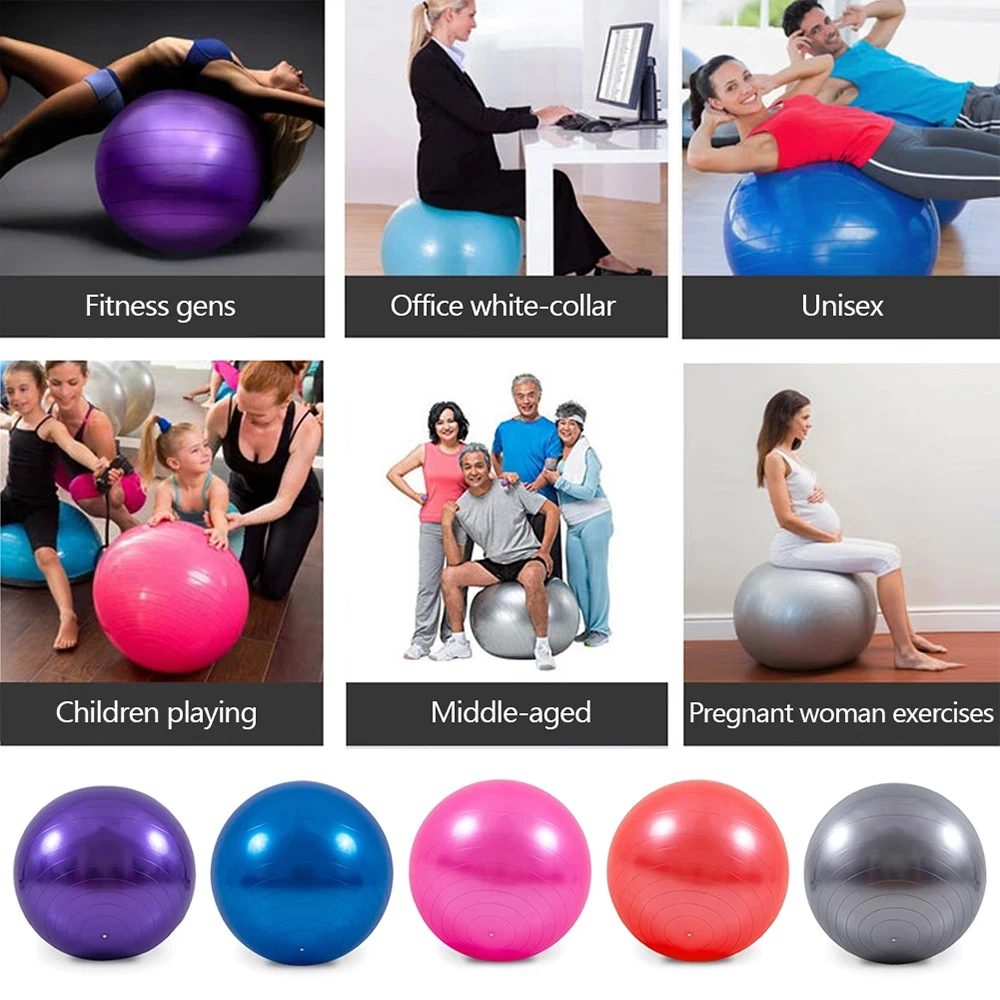 45cm Yoga Ball Exercise Thickened Explosion-proof Workout Fitness Fitness Pilate Ball Equipment Balance Home Training