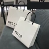 StoBag 10pcs Orange Non-woven Tote Bags Shopping Fabric Woman Fashion Eco Storage Reusable Large Pouches Custom Logo(Extra Fee) 2
