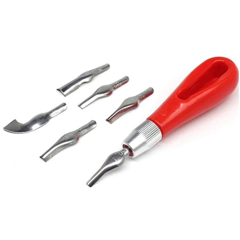 Carving Tool Practical Beginner DIY Portable ABS Linoleum Cutter Art Supplies Ergonomic School Engraving Multifunctional