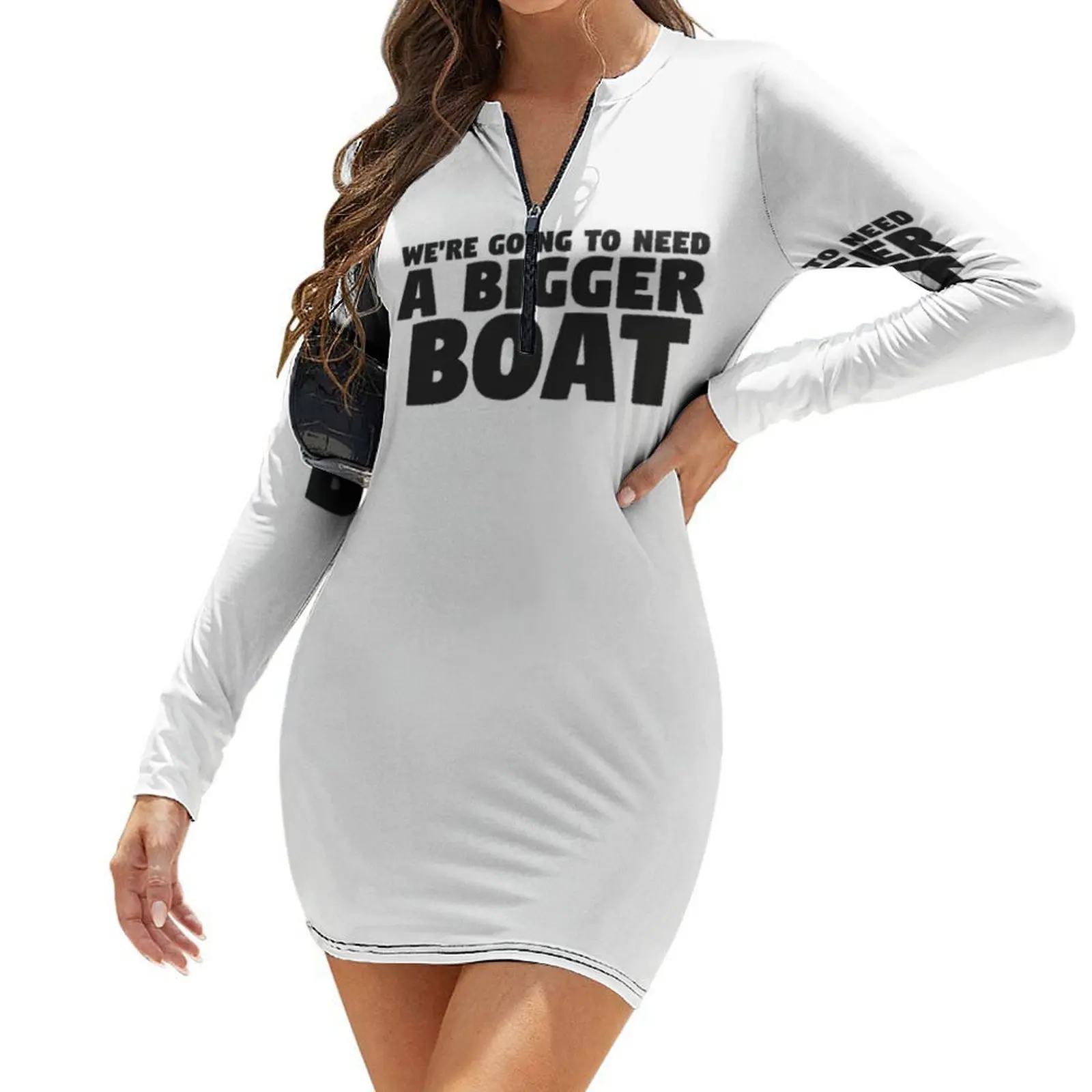 

Were Going To Need A Bigger Boat Jaws Movie Quote Long-Sleeve Bodycon Dress dress for women summer Evening dresses Prom gown