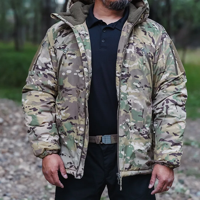 Jaqueta camuflada tática grossa masculina, calças de trincheira quentes,  roupa militar, parka do exército, roupas de caça-21 ° F, inverno -  AliExpress