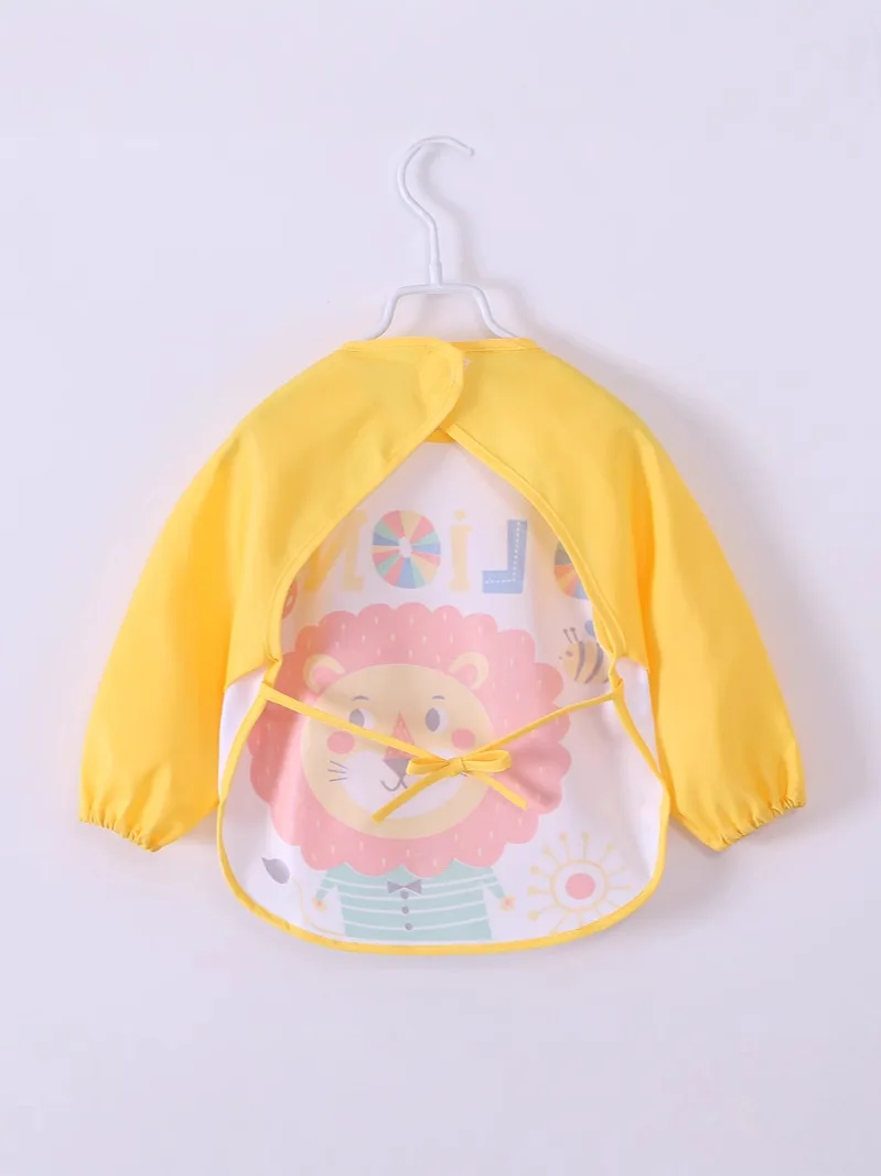 1pcs Bibs for Baby, Cute Cartoon Waterproof Drool Bibs, Soft Absorbent Infant Feeding Bib, Adjustable Toddler Eating Smock