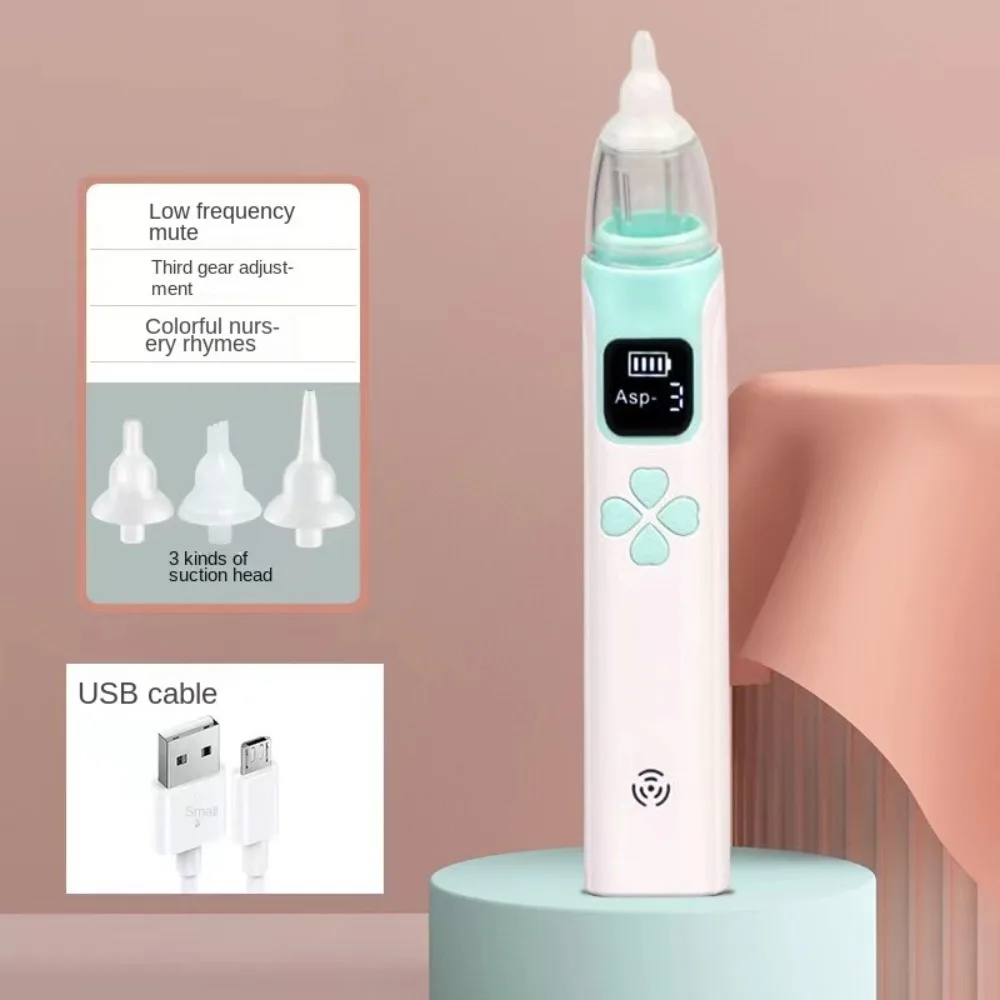 Electric Baby Nasal Aspirator Safety USB Charging Baby Nasal Inhaler Silent Nasal Obstruction Rhinitis Nose Cleaner For Newborns