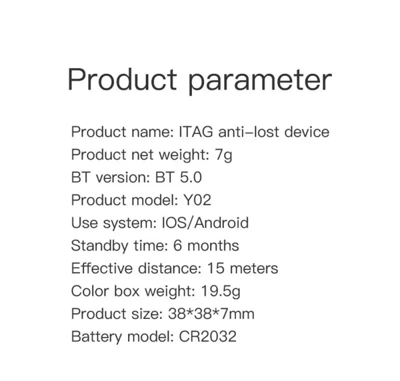 Mini Bluetooth 5.0 Anti-lost Tracker Pet Kids Wallet Finder Locator Smart Loss Prevention IOS/Android Tag Security Alarm Device