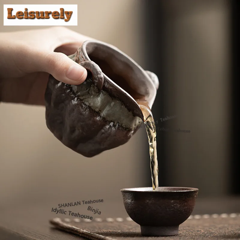 Coarse Pottery Clear Water Tea Pitcher Pour Tea Cha Hai Dispenser Justice Cup Green Tea Fair Mug Teaware Collection Accessories