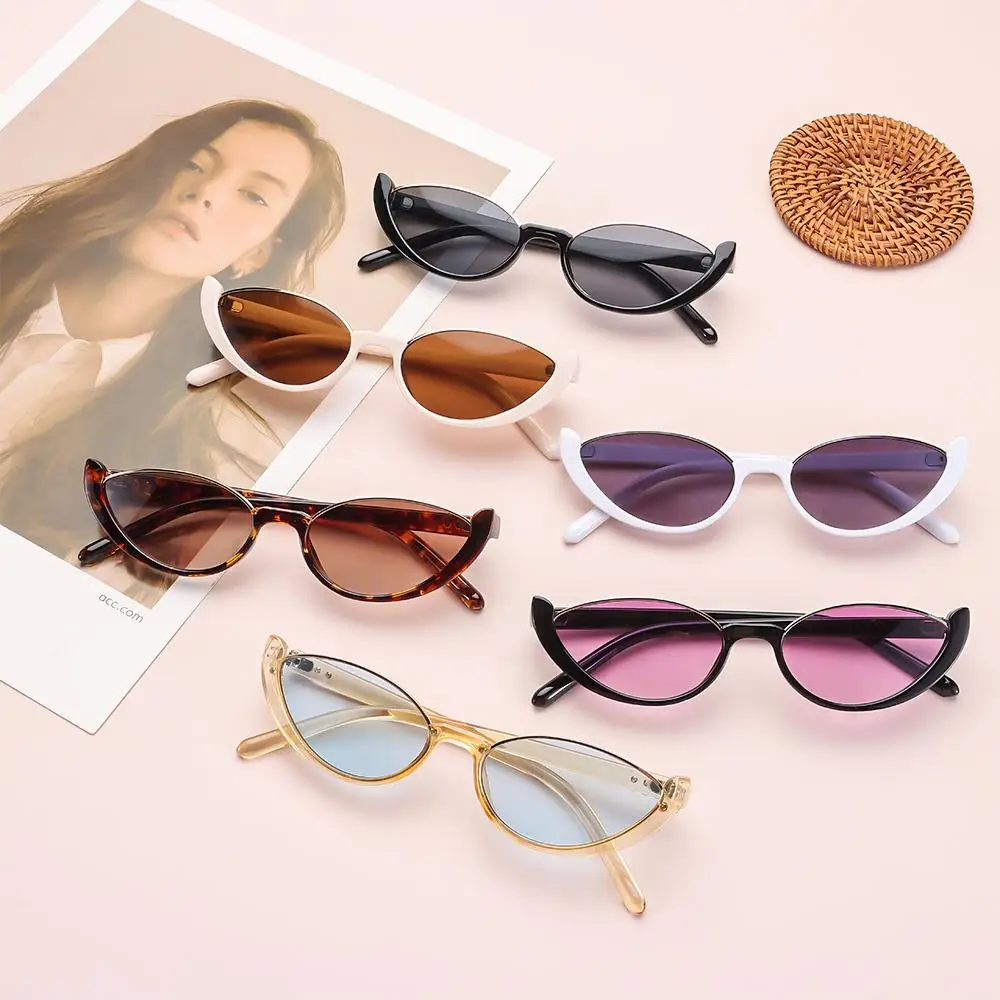 Acheter Lunettes de soleil vintage œil de chat non polarisées pour femmes, personnalité triangulaire, œil de chat, mode vintage, dégradé, lunettes de soleil rétro pour femmes, miroir, extérieur
