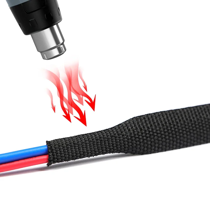 Braided Cable Sleeve with Heat Shrink Tube Insulation and Flame Retardant Protection