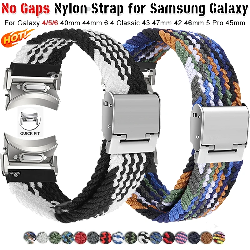 

Ремешок нейлоновый для Samsung Galaxy Watch 4 6 classic 43 мм 47 мм 42 46 мм 4/5/6 44 мм 40 мм