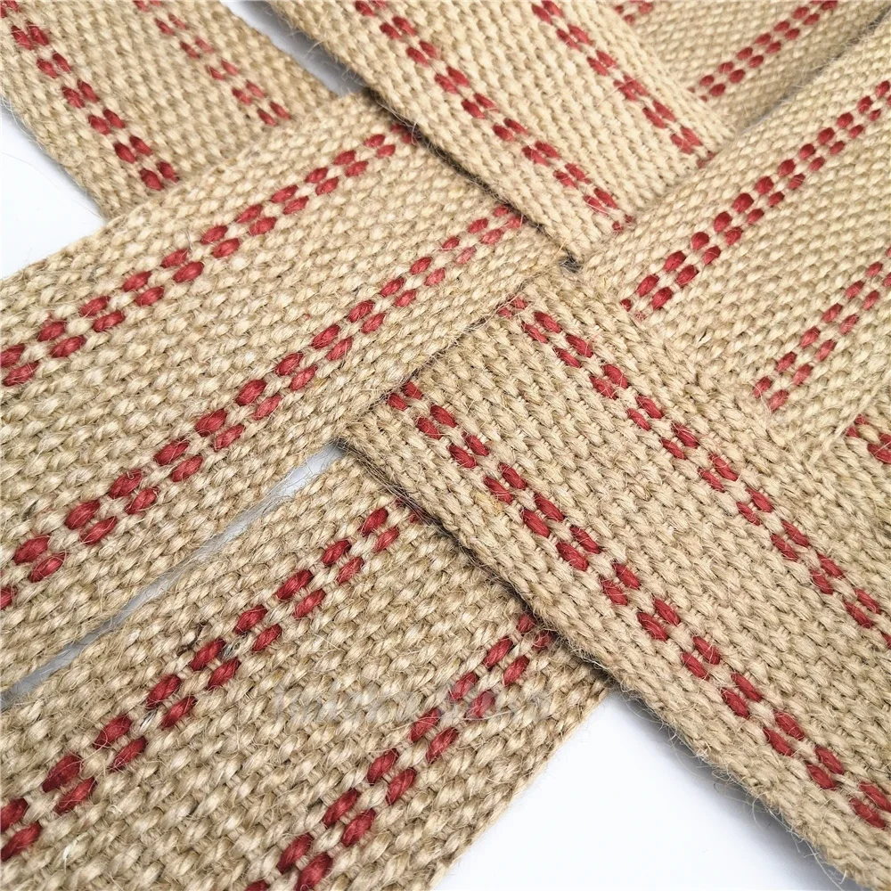2" Wide 9 Meters Upholstery Chair Webbing Traditional Jute Woven Craft Sewing Tapes Sofa Straps