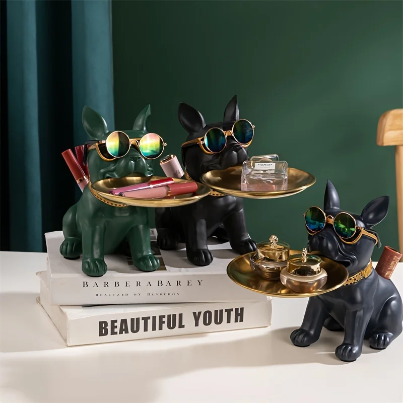 French Bulldog Tray Statue 2
