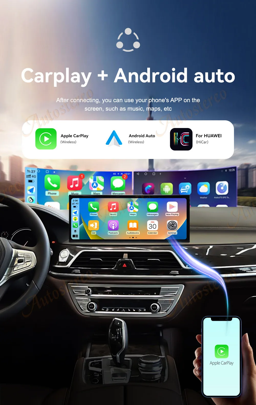 15.8 Inch Qualcomm Android 13 Carplay For BMW 7 G11 G12 2016 2017 2018 Car Multi