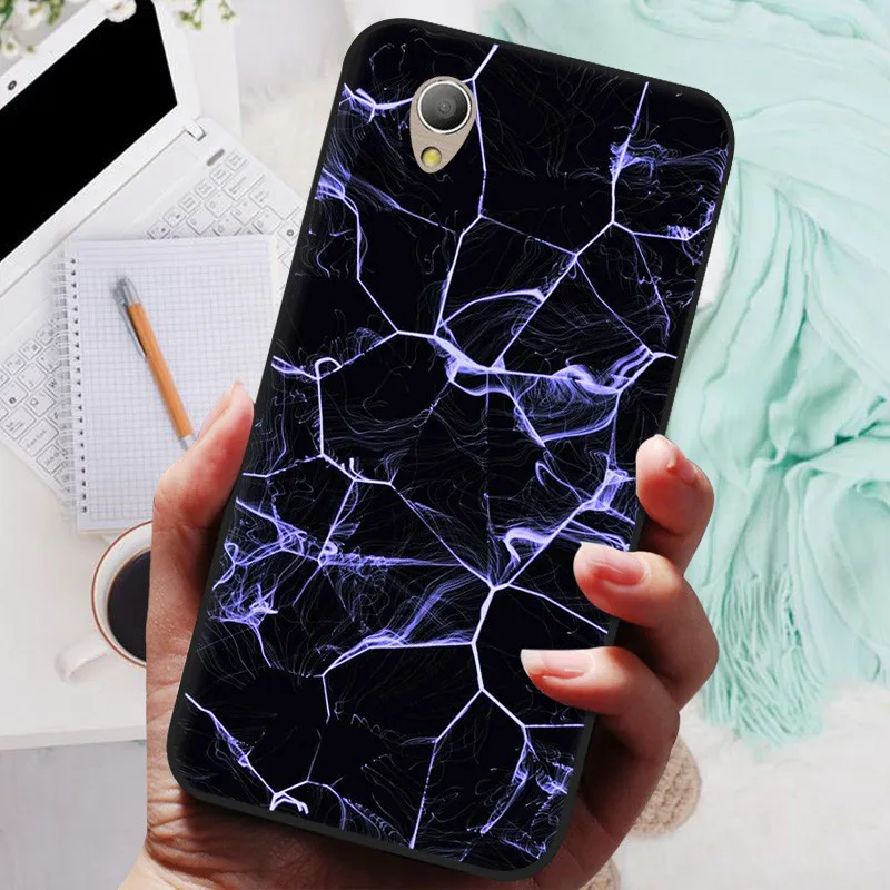 Lion & Wolf Design Black Silicone Soft Back Cover - Protective Shell Case