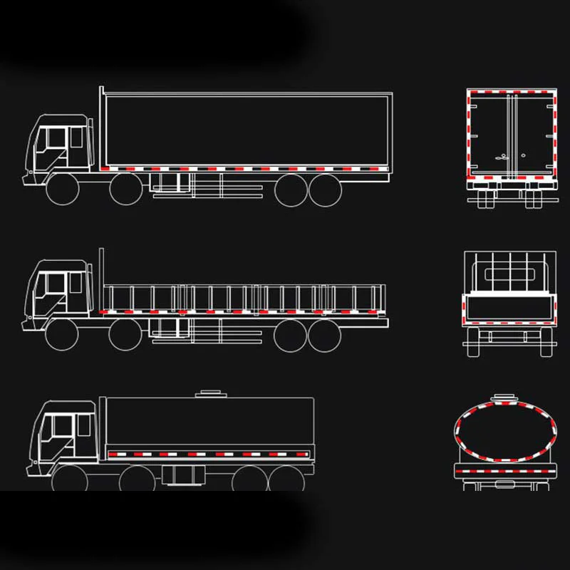 Reflective Warning Plate Stickers for Car Truck Motorcycle Safety