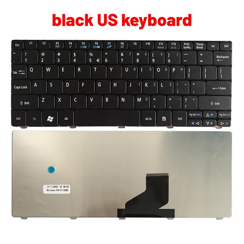 Russian/US/Spanish/Brazil laptop keyboard for ACER Aspire One D255 D255E  D257 AOD532H 522 AOD257 D260 D270 AOD260 AO521 AO533