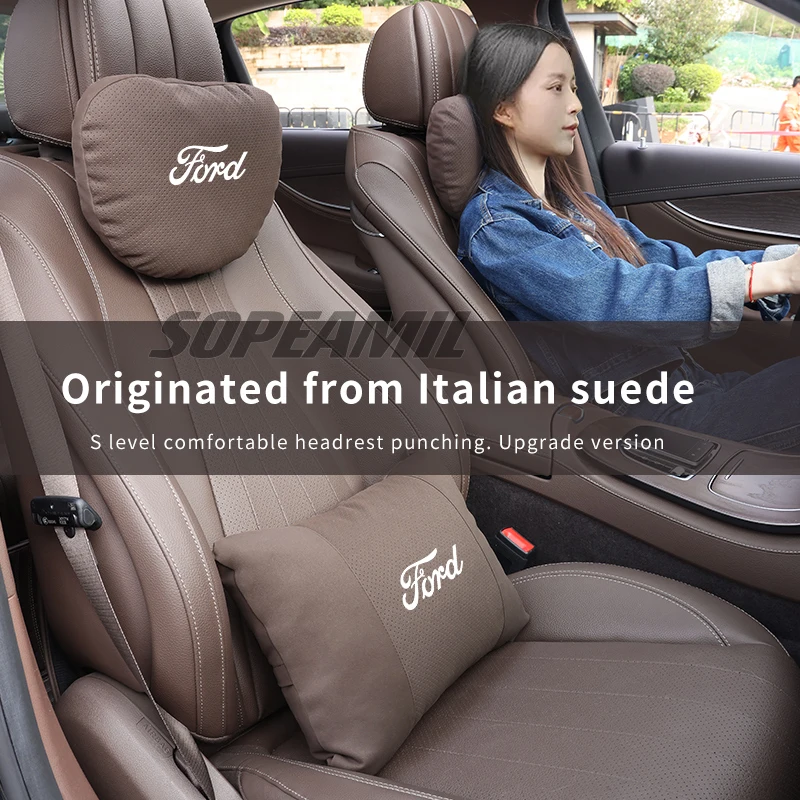 자동차 머리 받침 목 지원 베개 포드 ST 레인저 퓨전 머스탱 Kuga Fiesta EXPLORER EDGE Mondeo 포커스 시트 요추 쿠션 베개