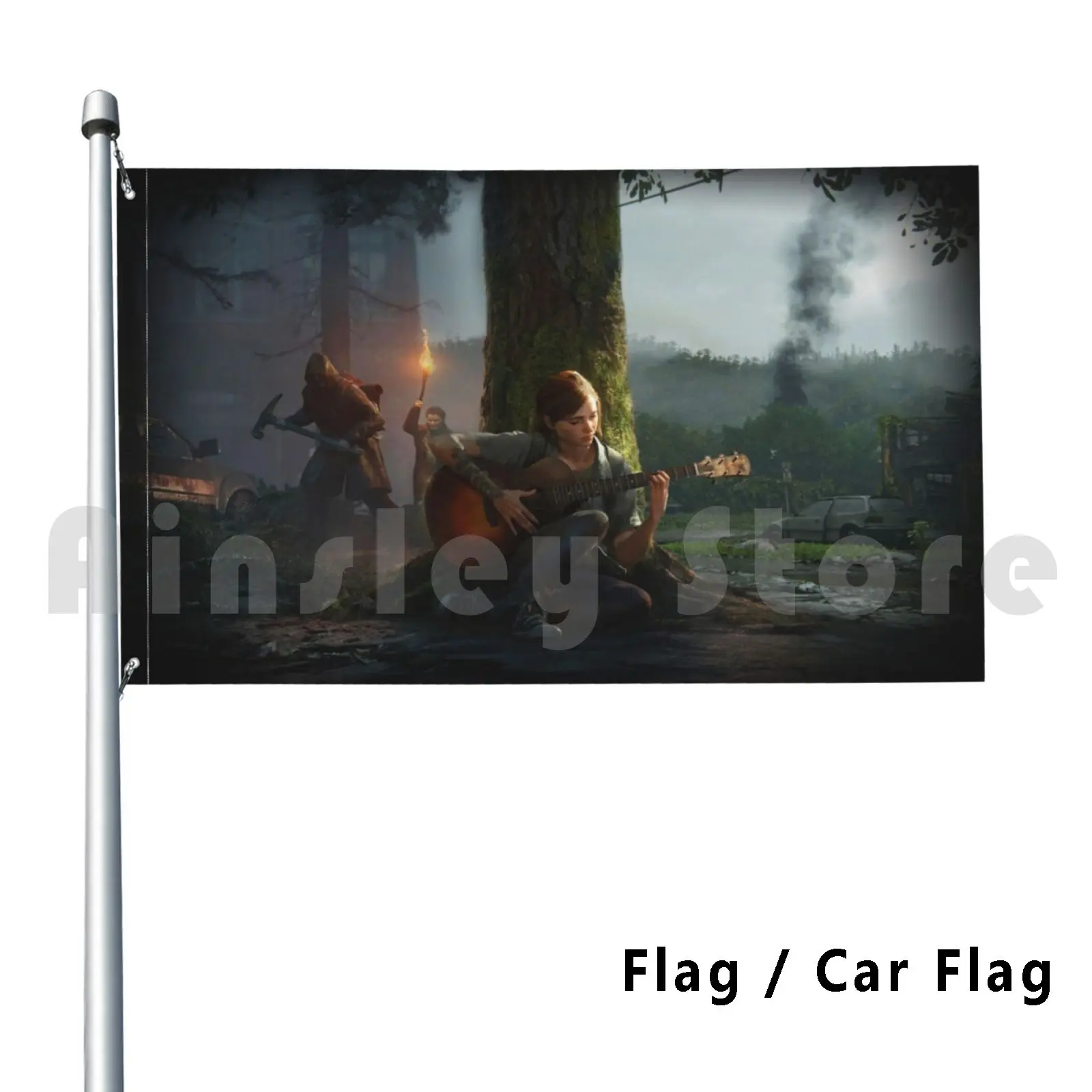 L'Ultima Parte Degli Stati Uniti 2-Playing Outdoor Decor Flag Car Flag L'Ultimo Di Noi Gioele Ellie Last Us Ps4 Ps3 Part 2