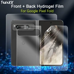 Ultra Clear Full Coverage 3 - in - 1 Front and Back Screen Protector - Soft Repairable Hydrogel Film for Small Screen Film (Pixel Fold)