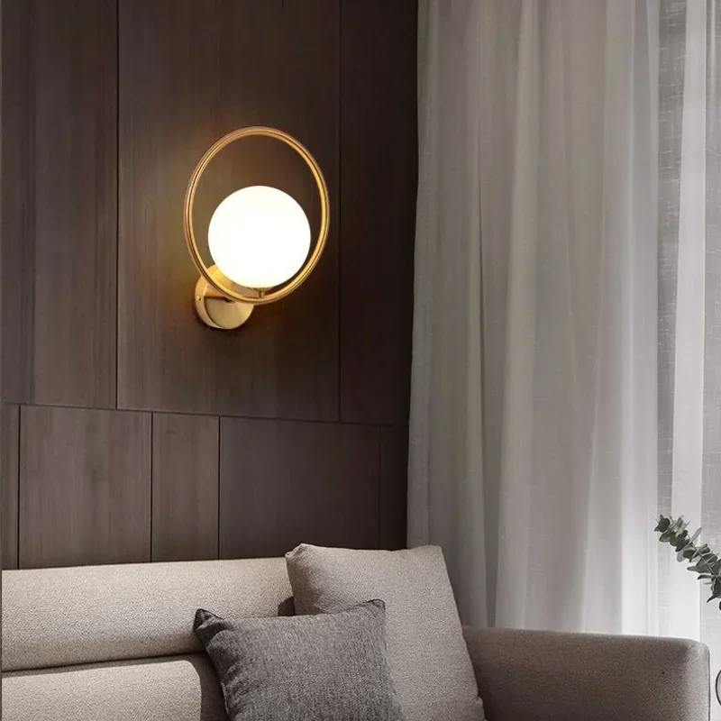 Modern Nordic LED Wall Lamp Nordic Golden Lighting Lamps for Room Decor Bedroom Home Decoration Fixtures Indoor Wall Sconces