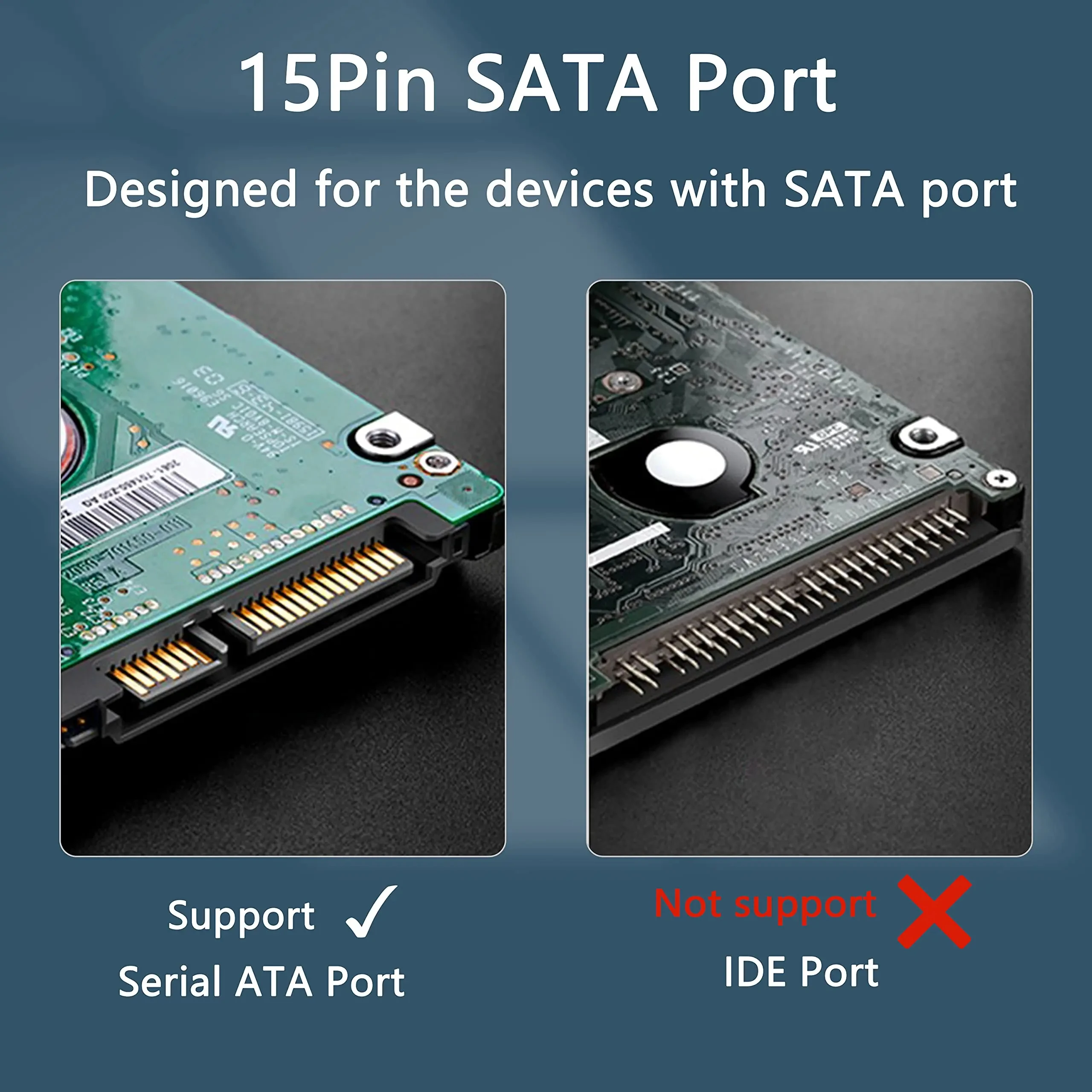 15 Pin Festplatte Stromkabel 1 Stecker auf 3/4/5/6 Buchse Splitter Adapter SATA Power Festplatte Verlängerung für DIY PC Sever – Detail 8