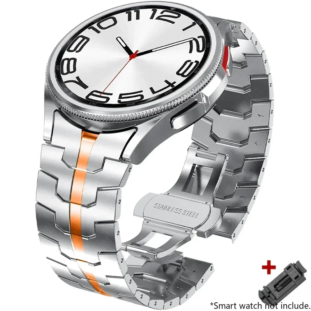 Premium Stainless Steel No-Gap Metal Link Bracelet Strap