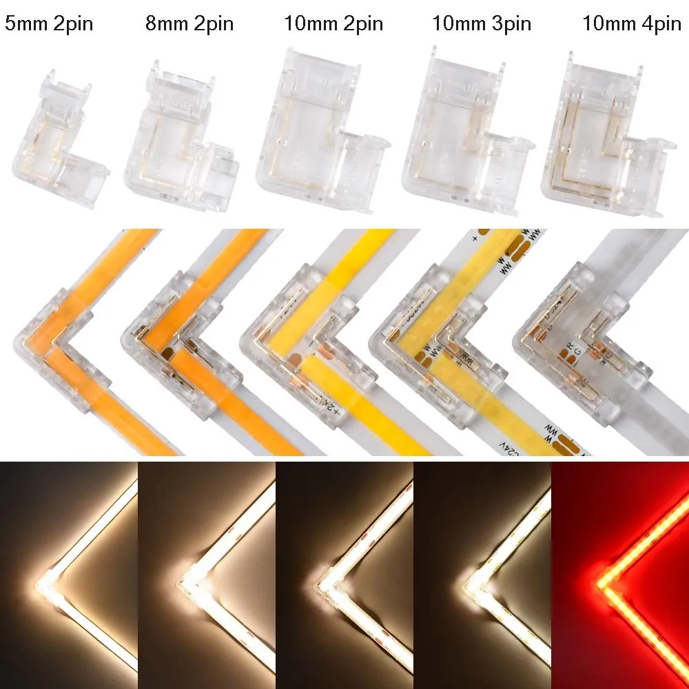 รูปสินค้า ตัวเชื่อมต่อ LED 90 องศา Solderless สำหรับ Strip
