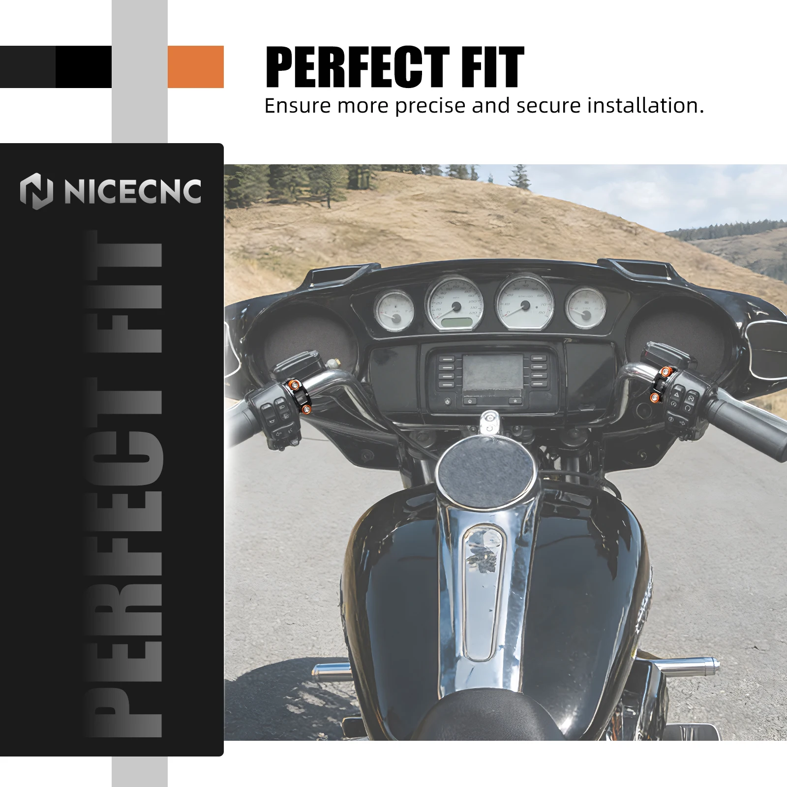 Für Harley Street Glide FLHX /Special Road Glide FLTRX 2015-2025 Brems- und Kupplungshalterung Halbklemme Dyna Fat Bob Low Rider Softail – Detail 7