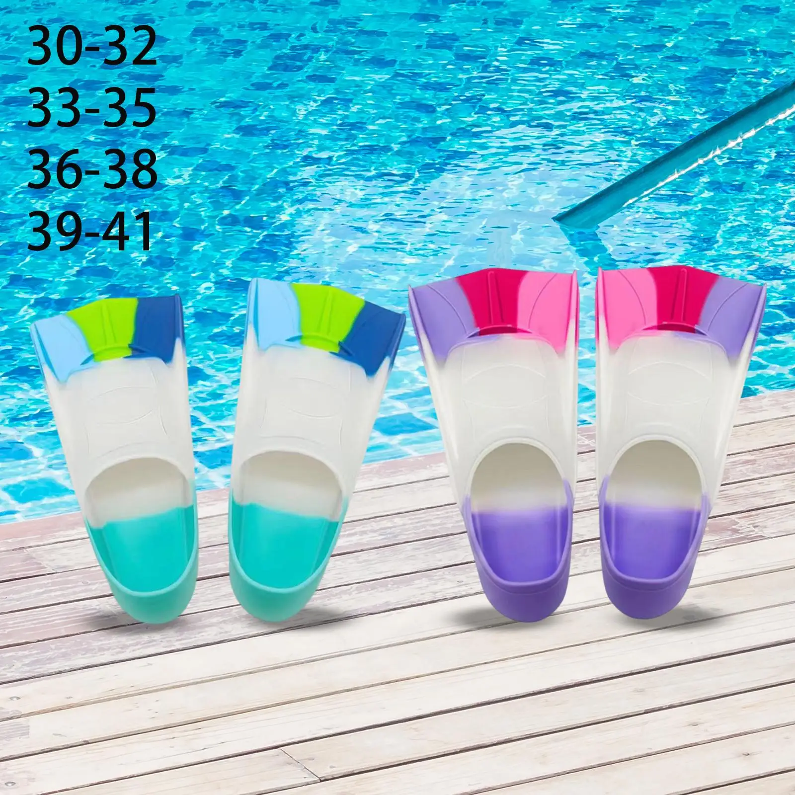 Kinder schwimmen Flossen Kurzflossen Training Lap Fins für Kinder Mädchen Jungen Anfänger Kids Swim Fins Short Fins Training Lap Fins for Kids Girls Boys Beginners