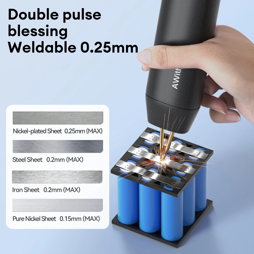 Saldatrice A Punti Portatile Per Batterie - 11 Livelli Di Potenza, Batteria 5000mAh, Con Fogli Di Nichel - Foto 9