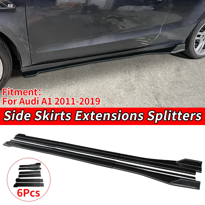 Car Side Skirts Extensions Bumper Door Lip Splitters Winglet