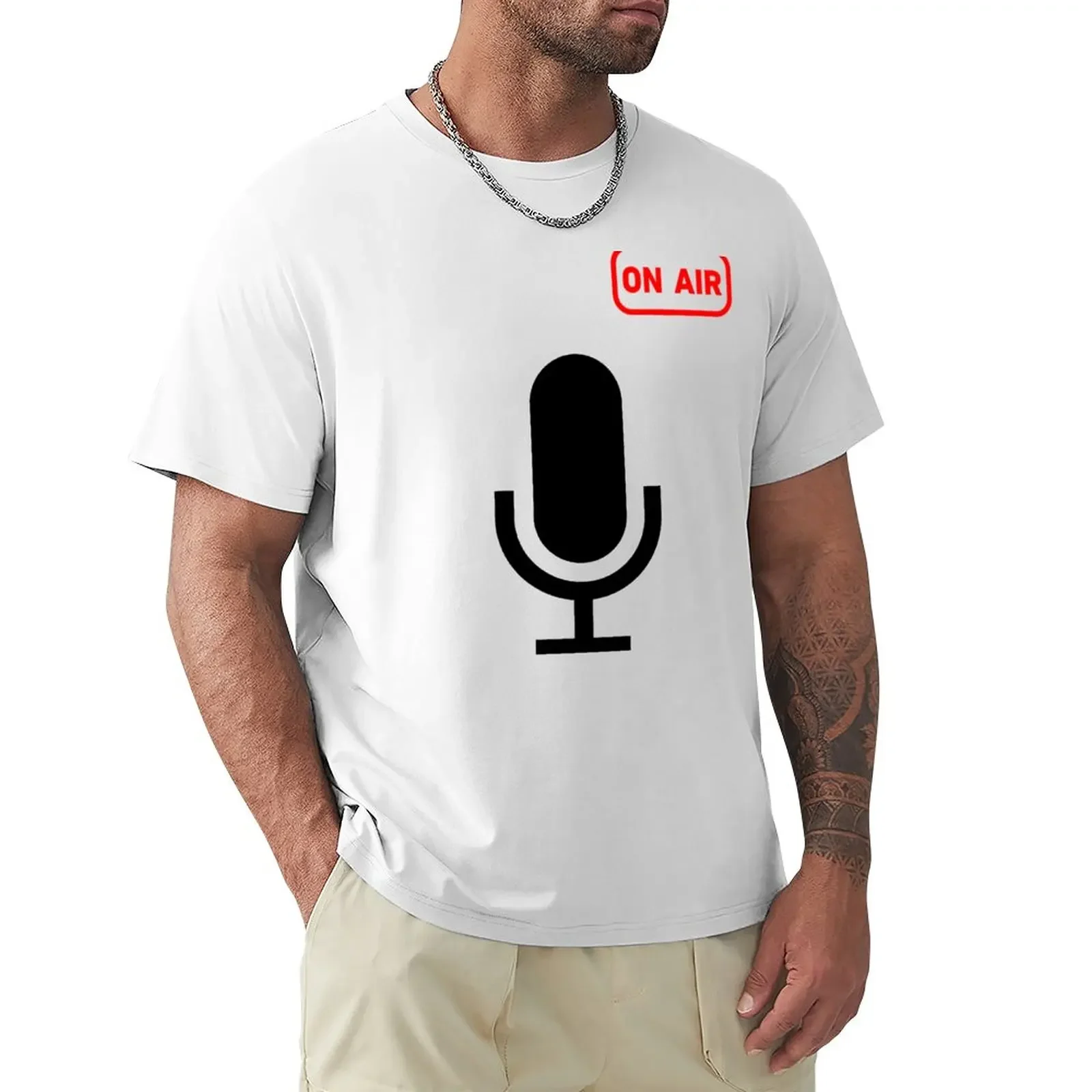 Radio Station On Air T-Shirt, Regali Divertenti T-Shirt Funnys Oversize Fruit Of The Loom Magliette Da Uomo