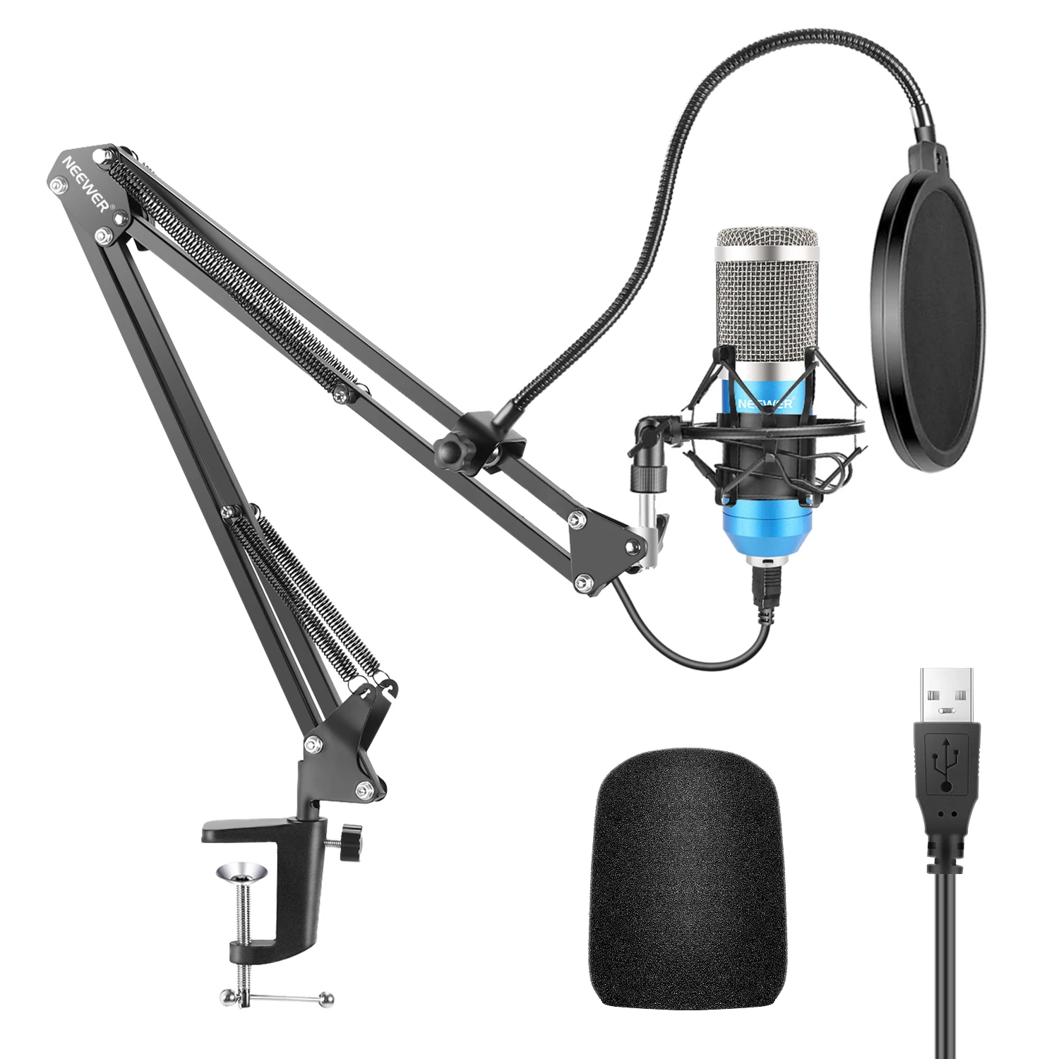 

USB-микрофон Neewer конденсаторный кардиоидный, 192 кГц/24 бит