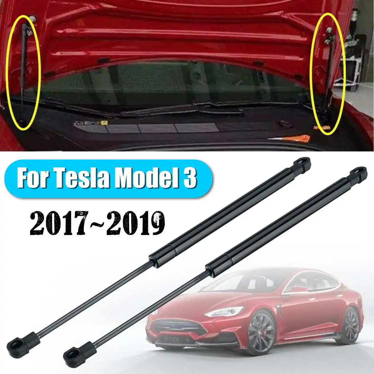 

1/2 шт., пружинный амортизатор для передней капота автомобиля Tesla Model 3