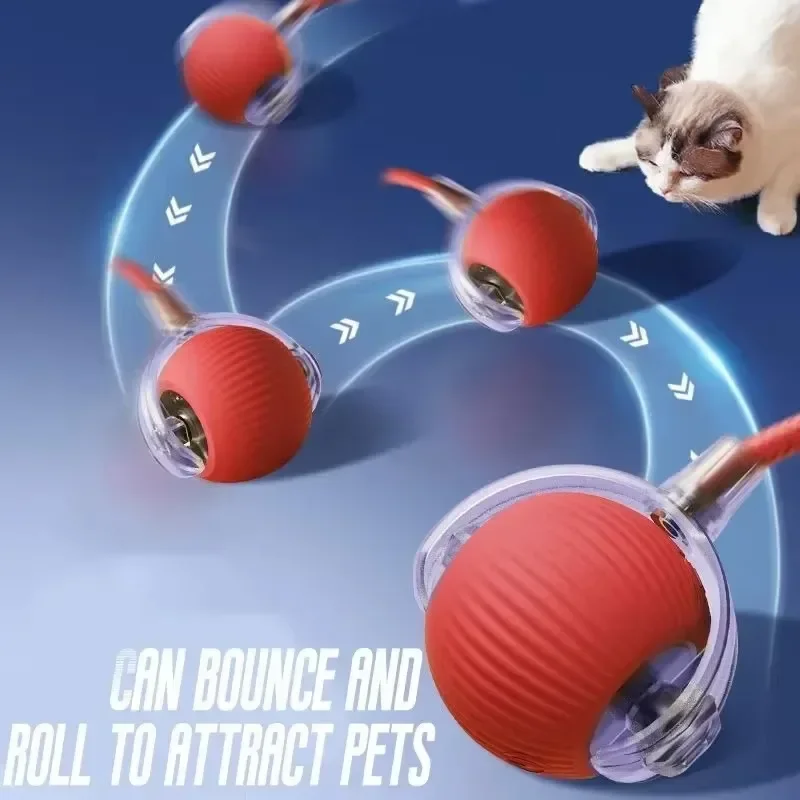 1/2PCS Smart Dog Toy Ball Electronic Interactive Pet Toy Moving Ball USB Automatic Move Bouncing Puppy Birthday Gift Cat Product 3