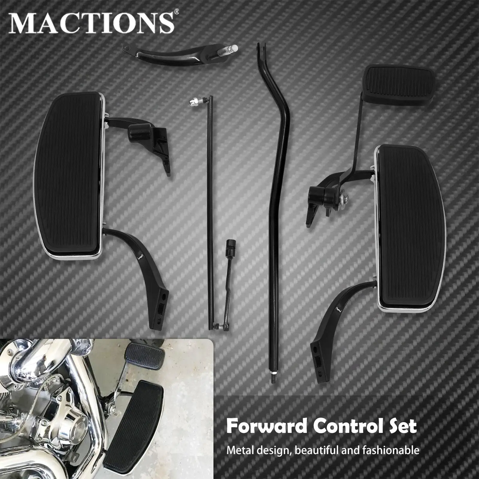 Motorcycle Foot Pegs Linkage Levers Forward Controls Kits For Harley Dyna Street Bob Super Glide