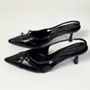 Big Size 43 Footwear Elegant Women Thin Heels Pumps Shoes Female Slides Fashion Pointed Toe Ladies High Heels Sandals Shoes 2