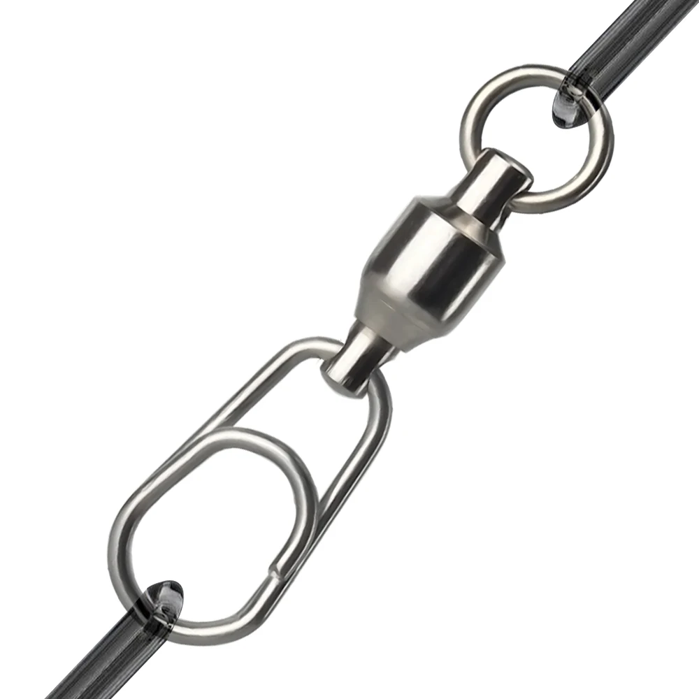 DNDYUJU-rodamiento de pesca giratorio, anillos divididos ovalados de acero inoxidable, enganchado a presión, accesorios de conector de señuelo de pesca, 10X