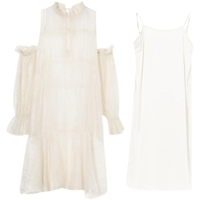 Spring Summer Pregnant Women Dress Suits Sweet Ruffled Collar Shoulderless Maternity Chiffon Party Dresses Beach Clothes